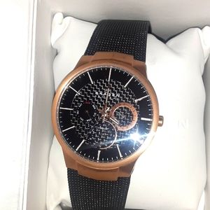 Skagen men's black mesh titanium Danish watch